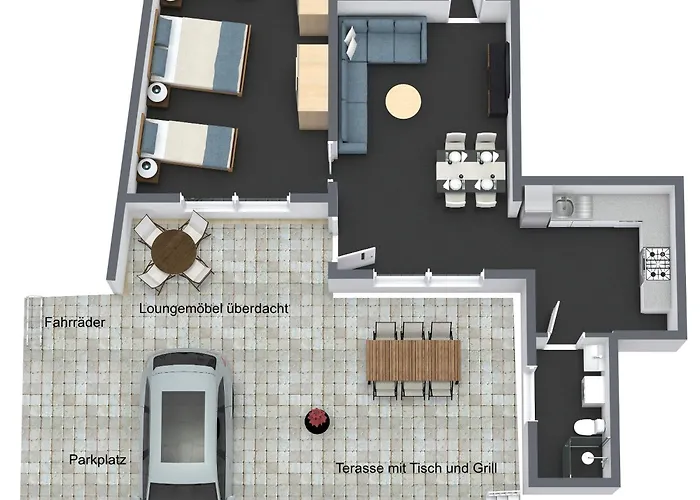 Kamingo - 2 Apartments, Zentral Mit Gemeinsamer Terrasse, Max 12 Pers Дом отдыха *