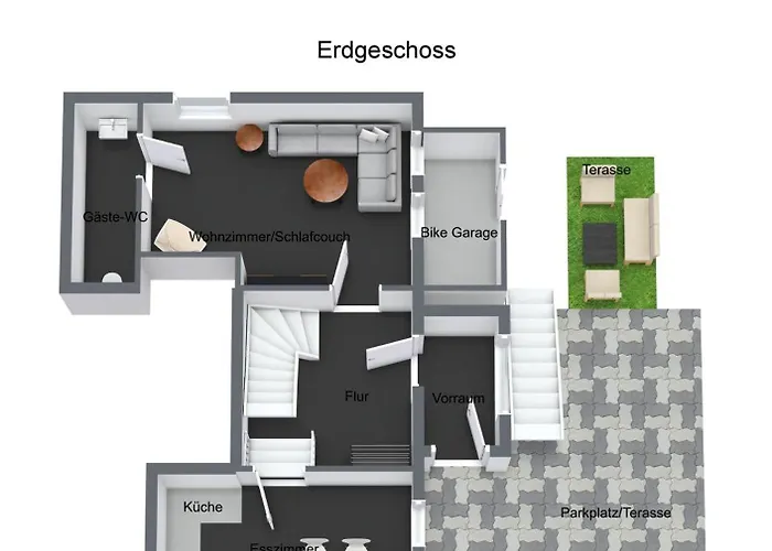 Дом отдыха Kamingo - 2 Apartments, Zentral Mit Gemeinsamer Terrasse, Max 12 Pers